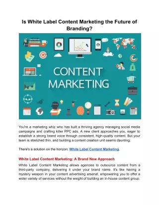 Is White Label Content Marketing the Future of Branding