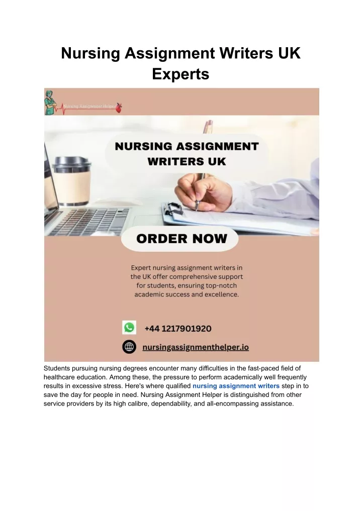 nursing assignment writers uk