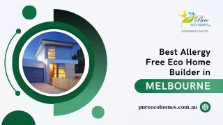 Allergy Free Eco Home Builder in Melbourne