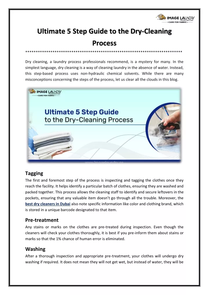 ultimate 5 step guide to the dry cleaning