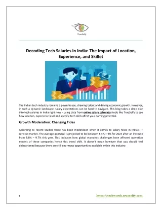 Decoding Tech Salaries in India: The Impact of Location, Experience, and Skillet