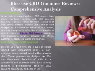 Blissrise CBD Gummies Reviews price