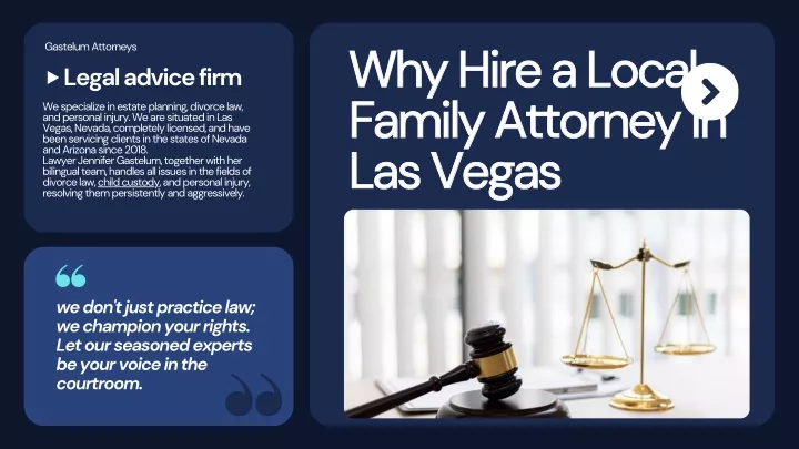 why hire a local family attorney in las vegas