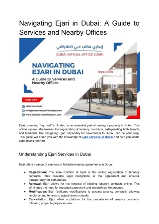 Navigating Ejari in Dubai_ A Guide to Services and Nearby Offices