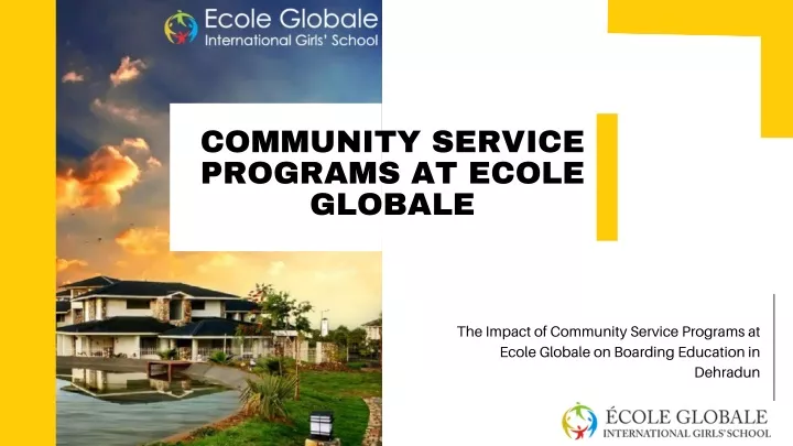 community service programs at ecole globale