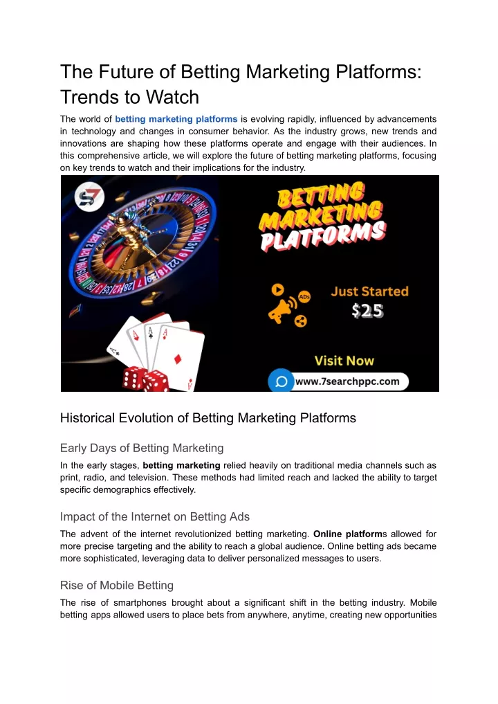 the future of betting marketing platforms trends