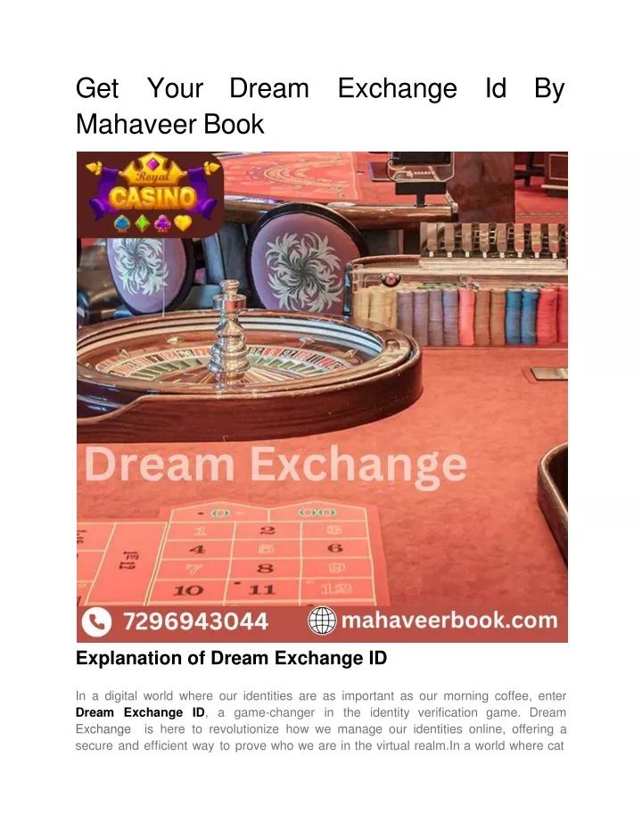 get your dream exchange id by mahaveer book