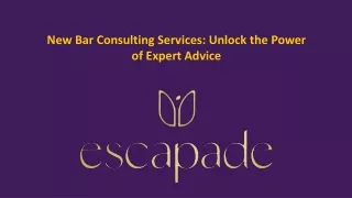 New Bar Consulting Services Unlock the Power of Expert Advice