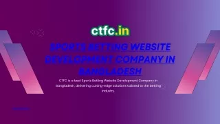 CTFC: Sports Batting Website Development Company in Bangladesh