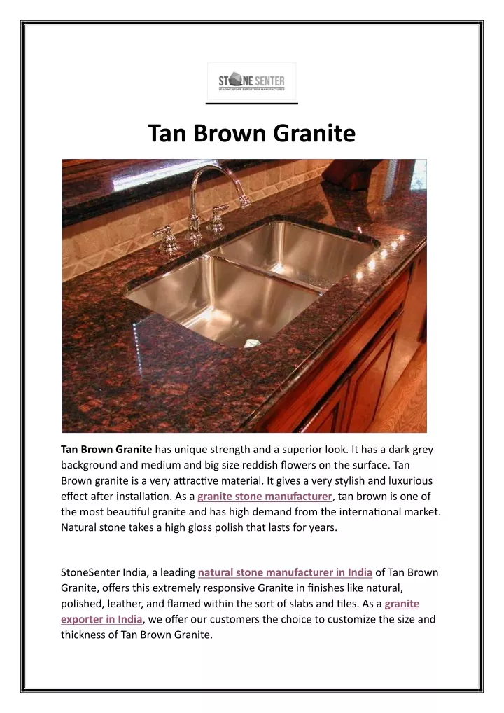 tan brown granite