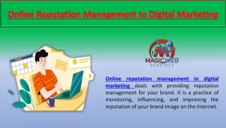 Online Reputation Management In Digital Marketing