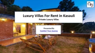 Luxury Villas For Rent in Kasauli – Hygge Livings