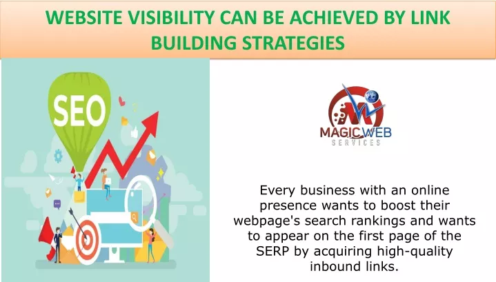 website visibility can be achieved by link