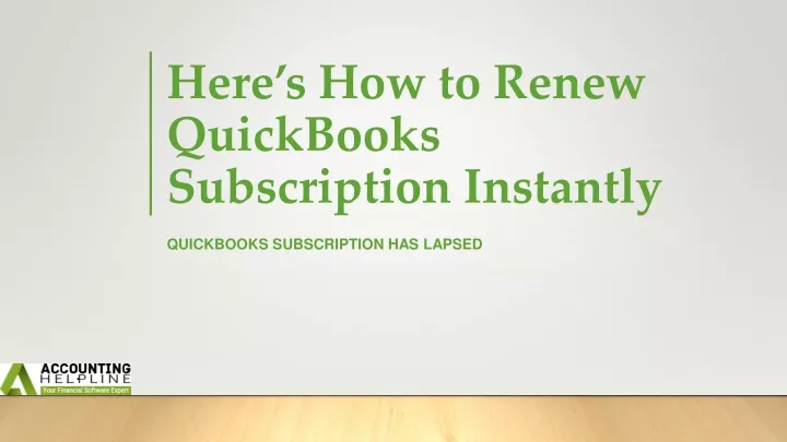 here s how to renew quickbooks subscription instantly