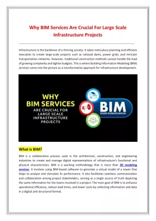 Why BIM Services Are Crucial For Large Scale Infrastructure Projects