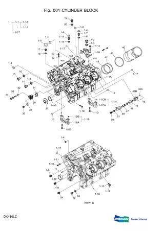 DAEWOO DOOSAN DX480LC CRAWLER EXCAVATOR Parts Catalogue Manual