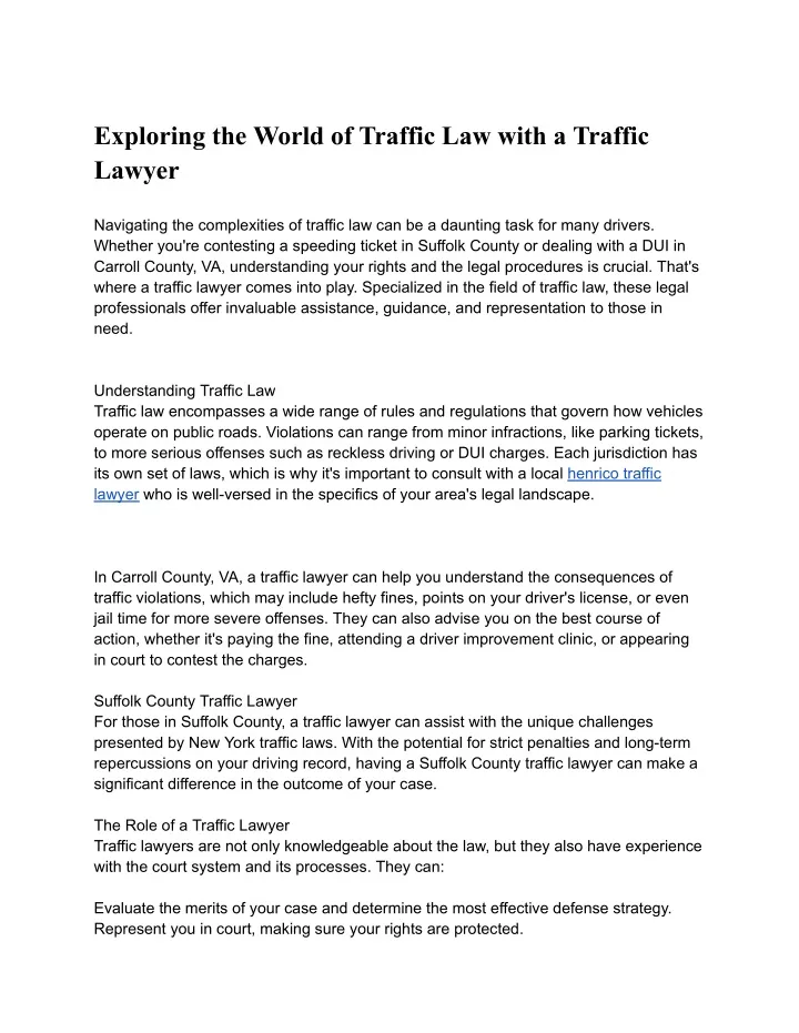 exploring the world of traffic law with a traffic