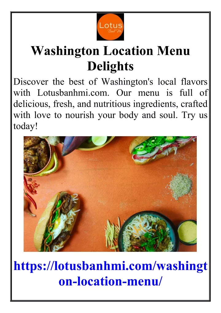 washington location menu delights discover