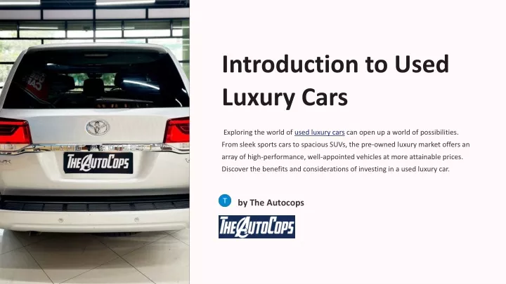 introduction to used luxury cars