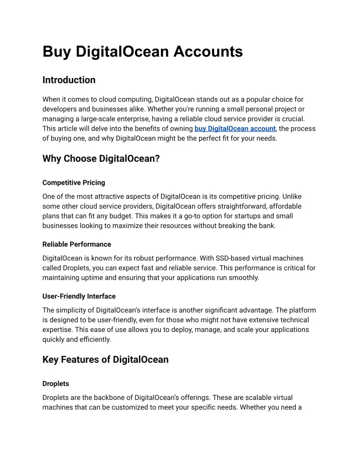 buy digitalocean accounts