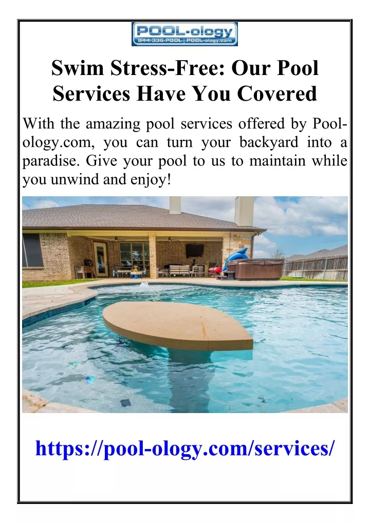 swim stress free our pool services have