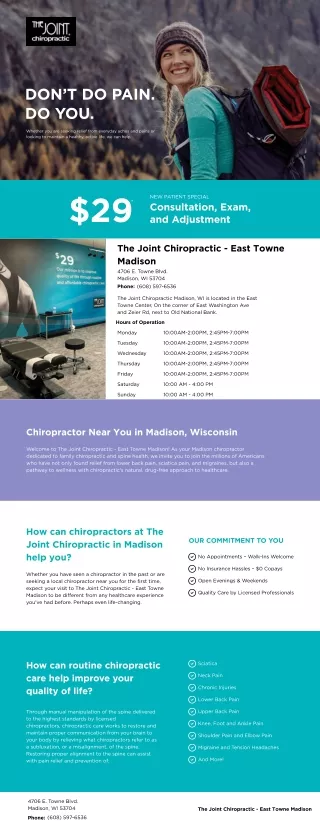 The Joint Chiropractic - East Towne Madison