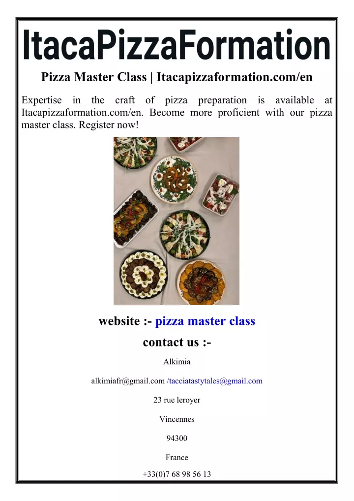 pizza master class itacapizzaformation com en