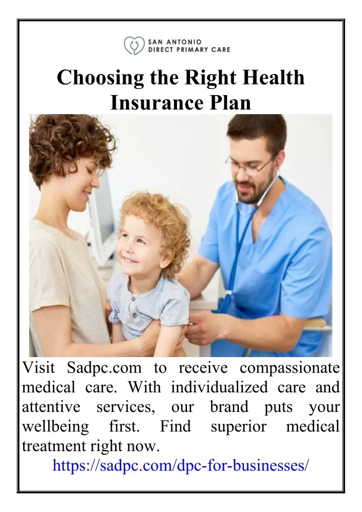 choosing the right health insurance plan