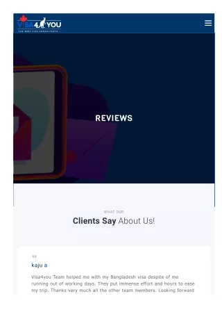 Client Reviews of Visa4You
