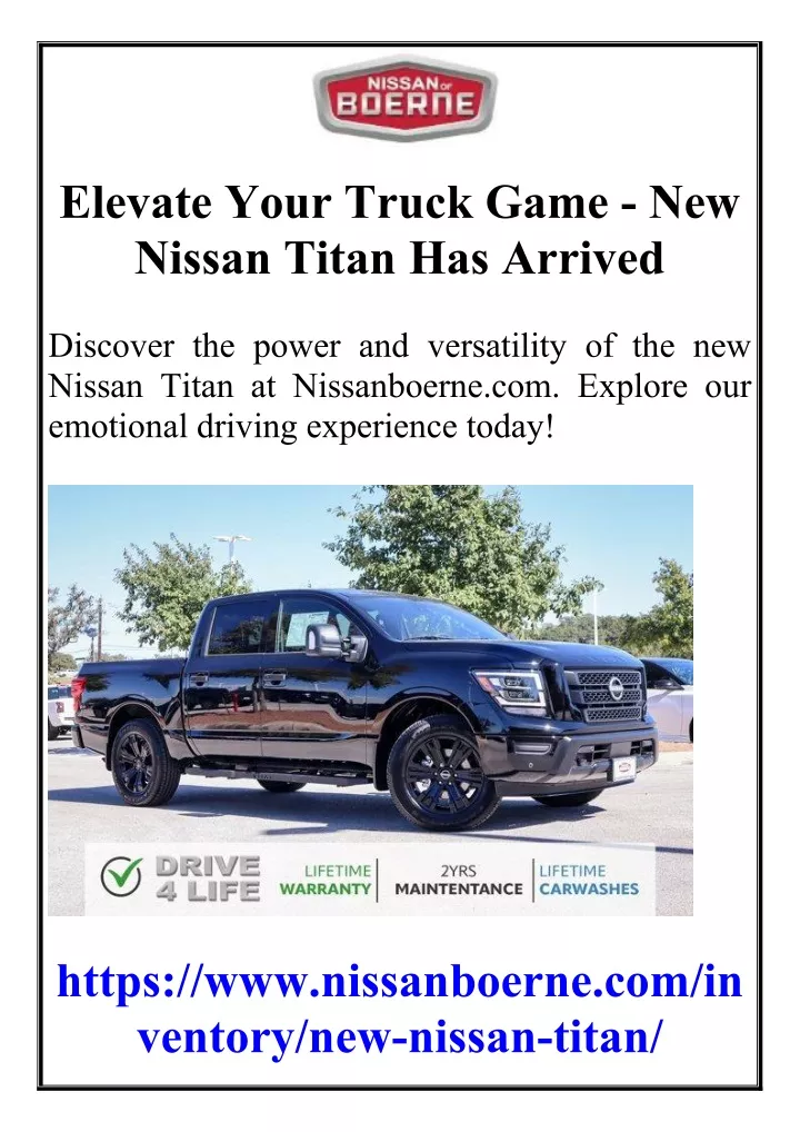 elevate your truck game new nissan titan