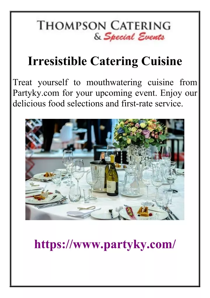 irresistible catering cuisine