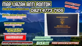 0821-4773-7105 Percetakan Sampul Raport Map Ijazah di Halmahera Tengah