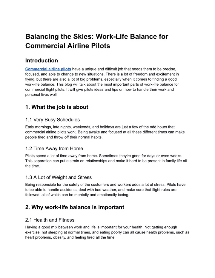 balancing the skies work life balance