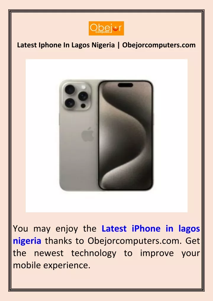 latest iphone in lagos nigeria obejorcomputers com