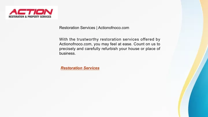 restoration services actionofnoco com