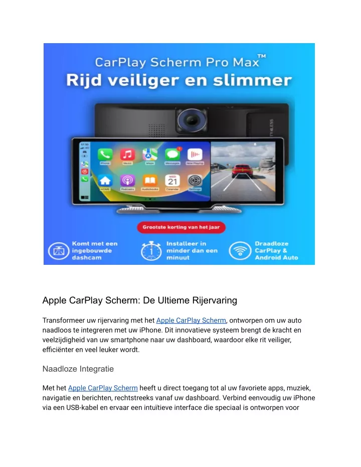 apple carplay scherm de ultieme rijervaring