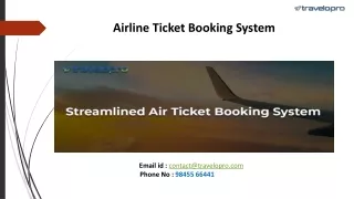 Airline Ticket Booking System