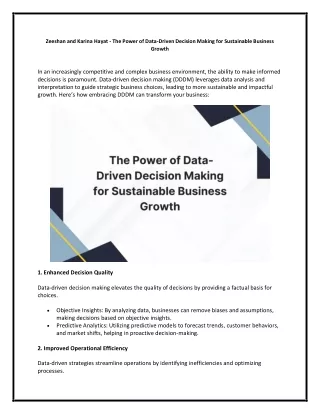 zeeshan and karina hayat the power of data driven