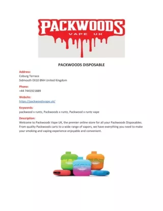 PACKWOODS DISPOSABLE