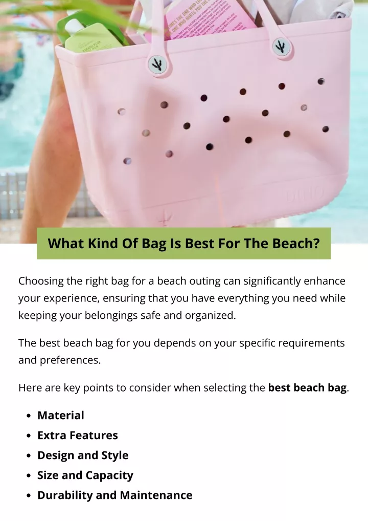 what kind of bag is best for the beach