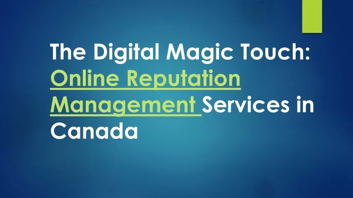 the digital magic touch online reputation