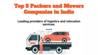 Top 5 Packers and Movers Companies in India