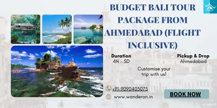 budget bali tour package from ahmedabad flight