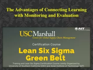 The Advantages of Connecting Learning with Monitoring and Evaluation