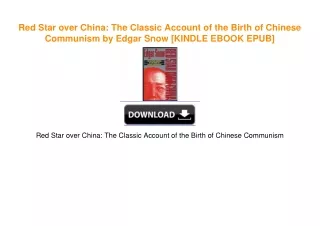 Red Star over China: The Classic Account of the Birth of Chinese Communism by Edgar Snow