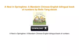 A Nest in Springtime: A Mandarin Chinese-English bilingual book of numbers by Belle Yang