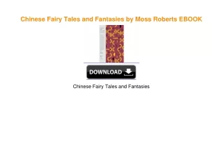 Chinese Fairy Tales and Fantasies by Moss Roberts EBOOK