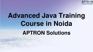 Advanced Java Training Course in Noida