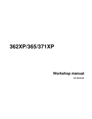 Husqvarna 371XP Chainsaw Service Repair Manual