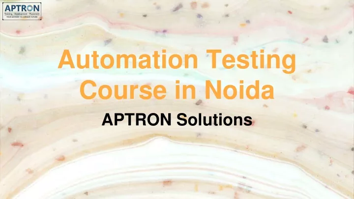 automation testing course in noida